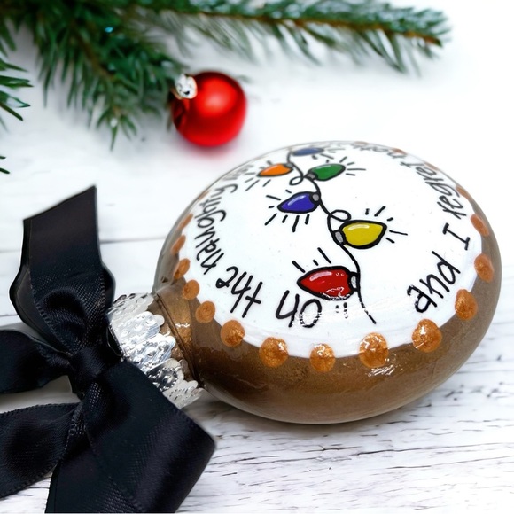 Naughty List Christmas Ornament - "On the Naughty List and I Regret Nothing" - Picture 4 of 8